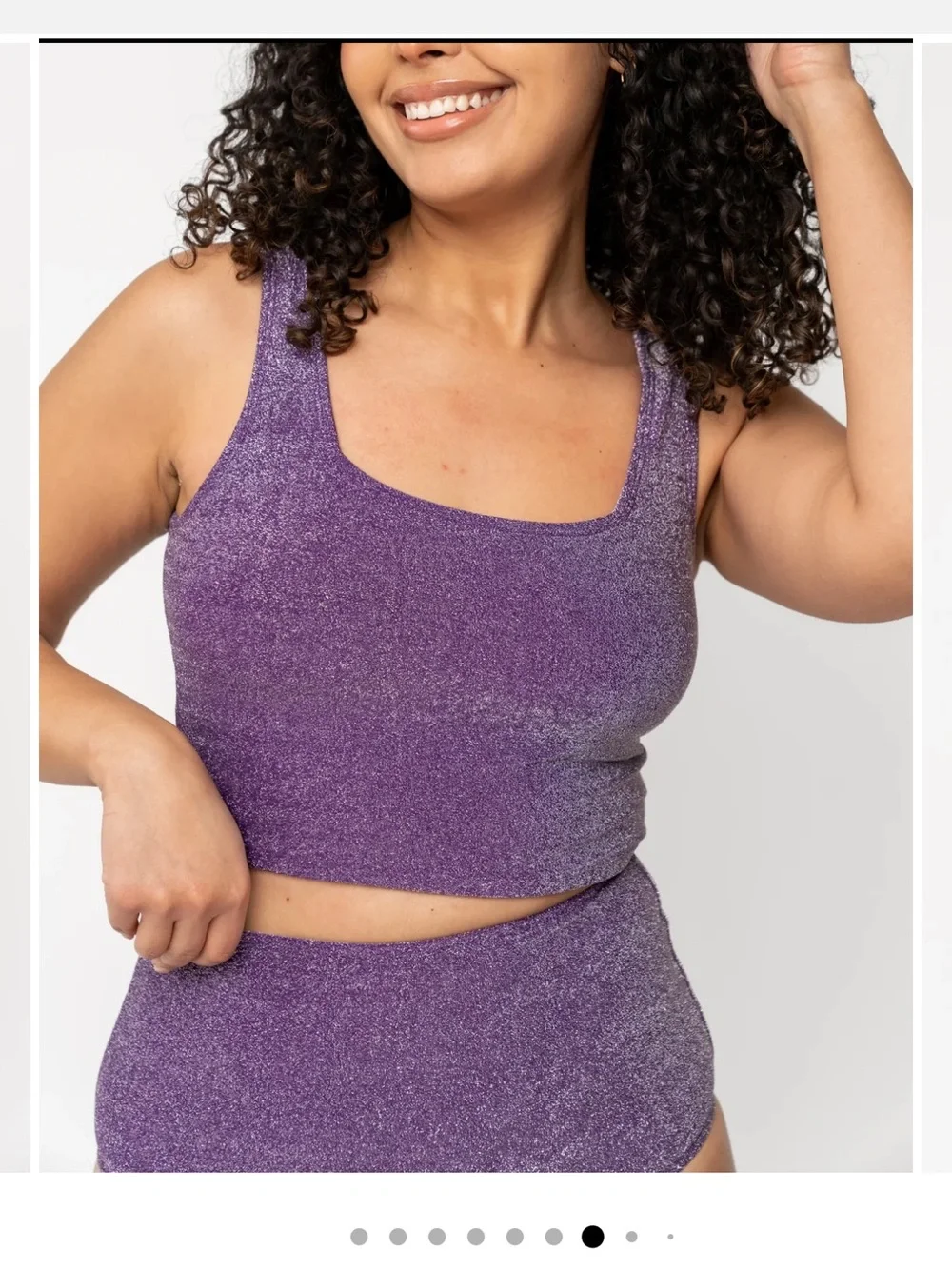 Coral Reef Swim (now Manava Swim) Purple Shimmer Two-Piece Swimsuit - Picture 1 of 6